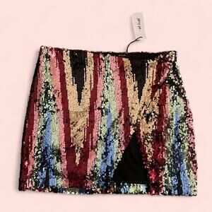 Nwt nasty gal pattern sequin skirt